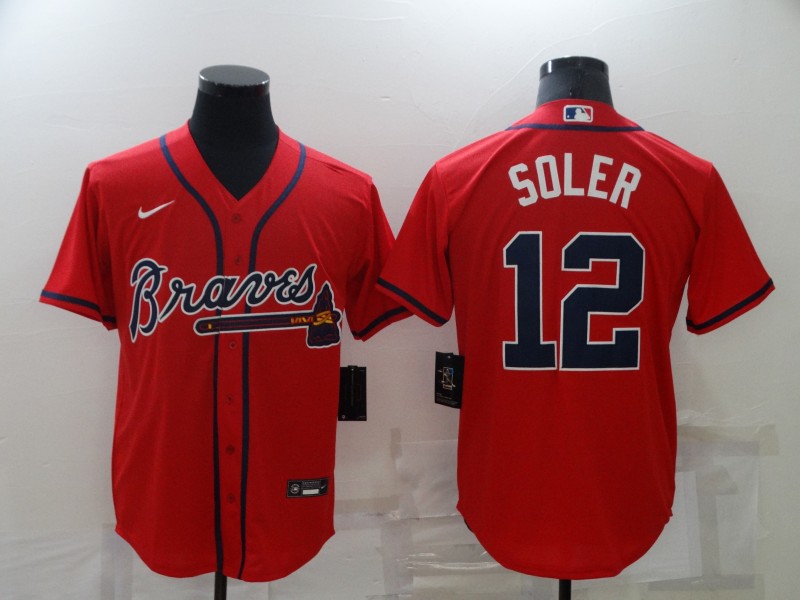 2021 Men Atlanta Braves #12 Soler red Nike MLB Jersey